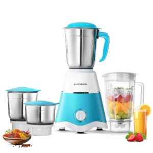 Grand plus Sky Blue 550 W Mixer Grinder  (Neo | 3 Jars | White, Sky Blue)